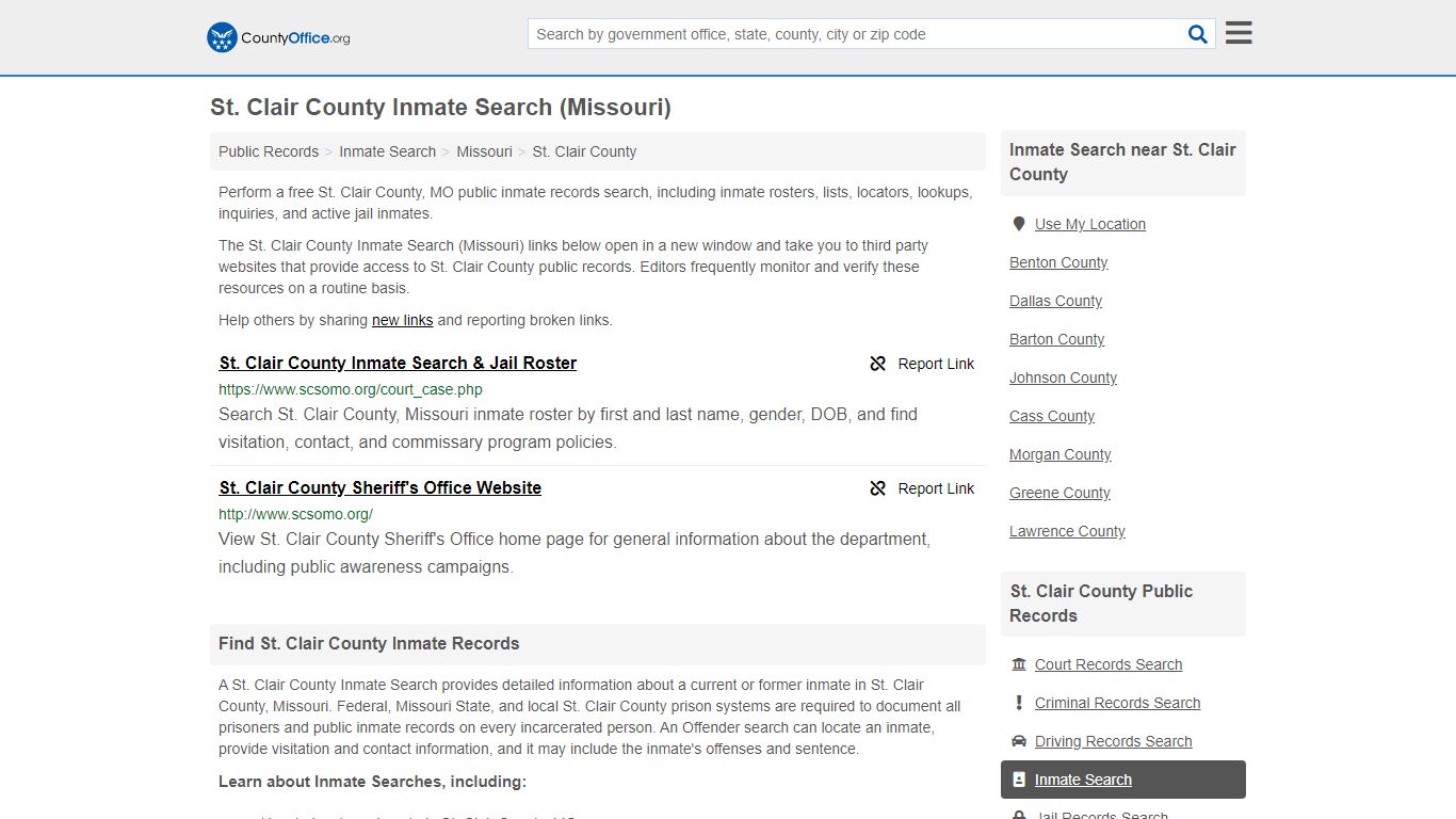 Inmate Search - St. Clair County, MO (Inmate Rosters ...