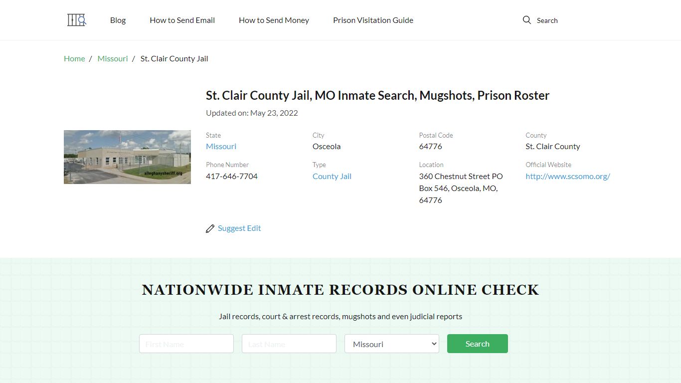 St. Clair County Jail, MO Inmate Search, Mugshots, Prison ...